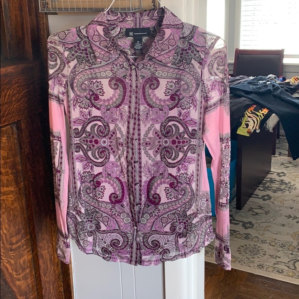 Purple Paisley blouse from INC